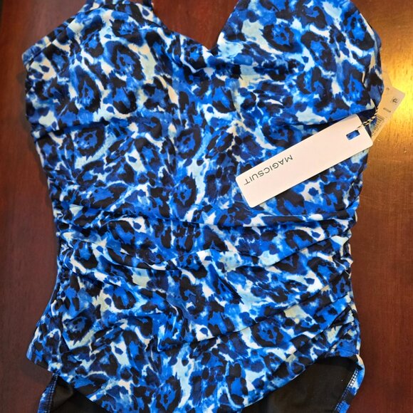NWT MAGICSUIT Blue Tide Mikki Open Back One Piece Swimsuit 14 - Picture 7 of 9